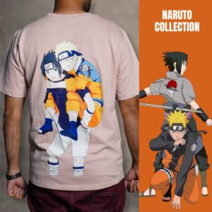 Naurto & Sasuke Regular Fit T-Shirt : Naruto (Peach)