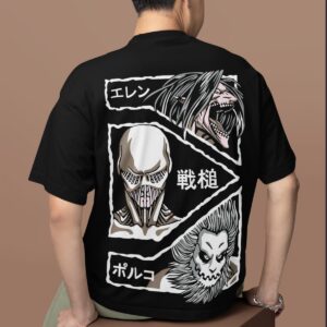 Eren Yeager Titan,The War Hammer, Porco Relaxed Fit T-Shirt : AOT