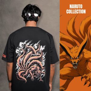 Kurama Relaxed Fit T-Shirt : Naruto (Black)