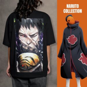 Obito Uchiha Relaxed Fit T-Shirt : Naruto (Black)