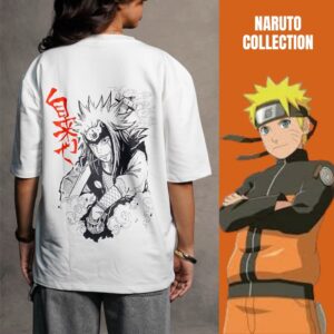 Jiraiya Relaxed Fit T-Shirt : Naruto (White)