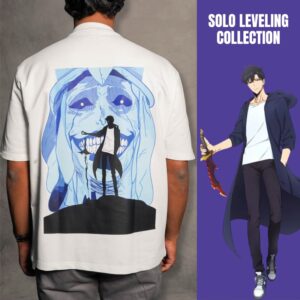 Sung Jin Woo Relaxed Fit T-Shirt : Solo Leveling (White)