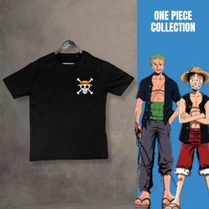 Luffy & Zoro Chibi Relaxed Fit T-Shirt : One Piece (Black)