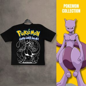 Mewtwo Relaxed Fit T-Shirt : Pokemon (Black)
