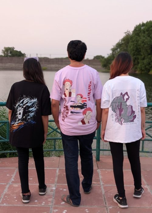 Family wearing vacchi merch